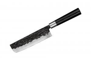 Набор: нож кухонный "Samura BLACKSMITH" накири 168 мм гвоздичное масло салфетка SBL-0043C/Y 118263SMR