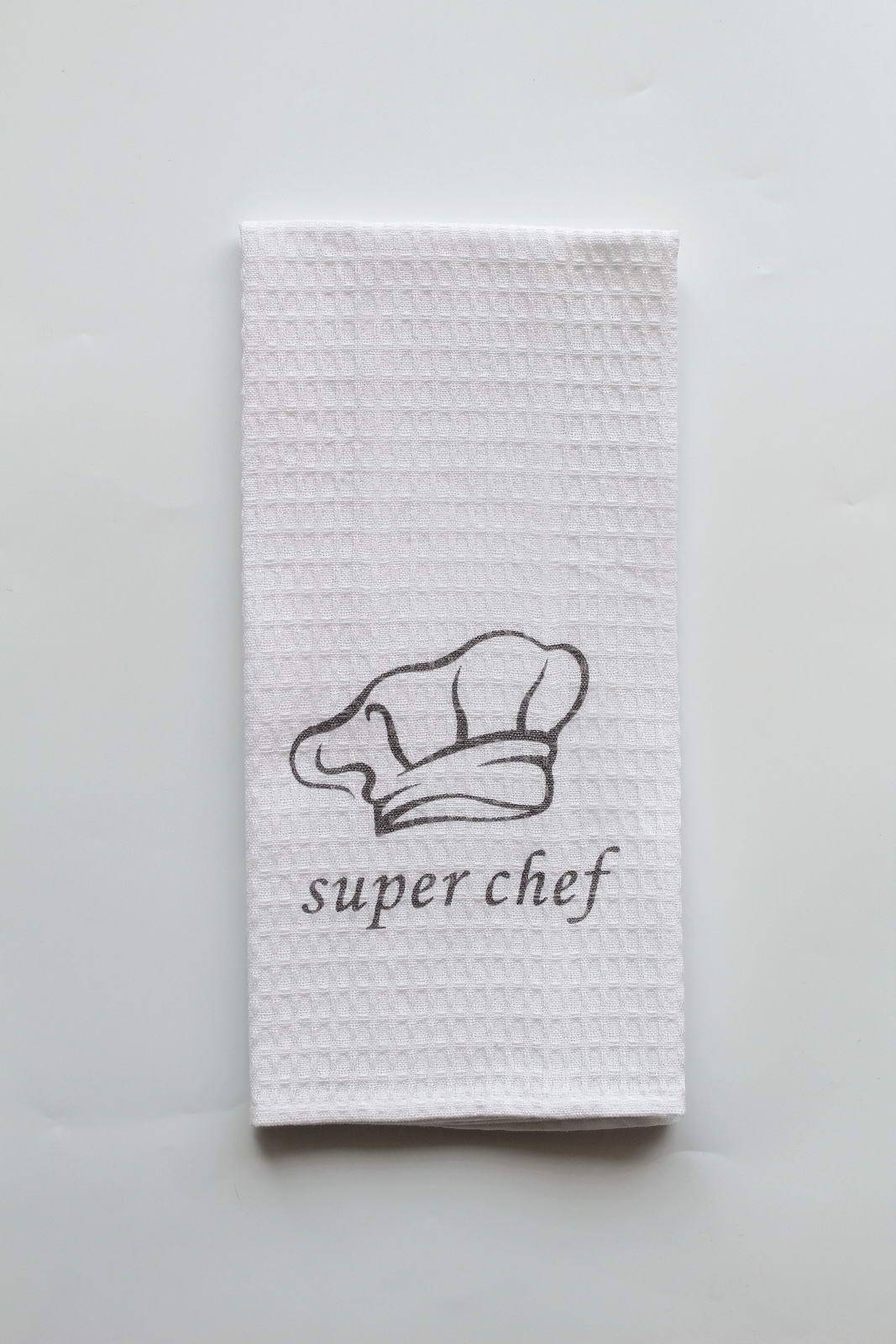 Набор для кухни из прихватки варежки и полотенца Chef (серый)