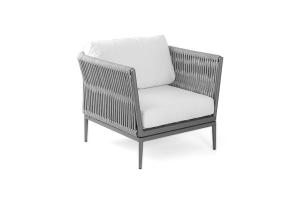 "Касабланка" кресло плетеное, цвет серый