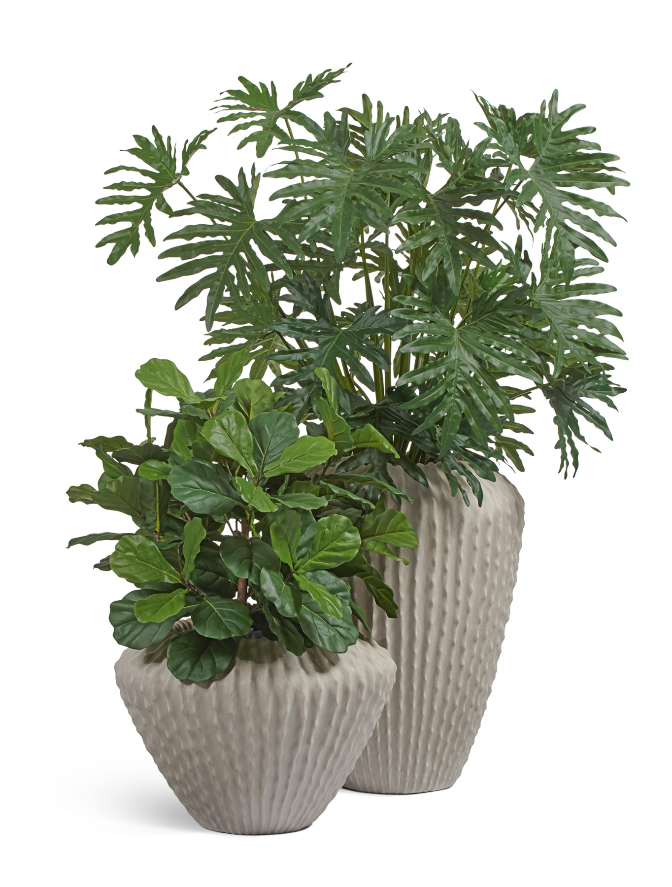 Кашпо TREEZ Effectory Moho Высокий Design-конус Белый песок в-85, д-66 см (больш. тех.горшок)