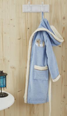 Детский махровый халат SEVIL (голубой) на 2-3 года