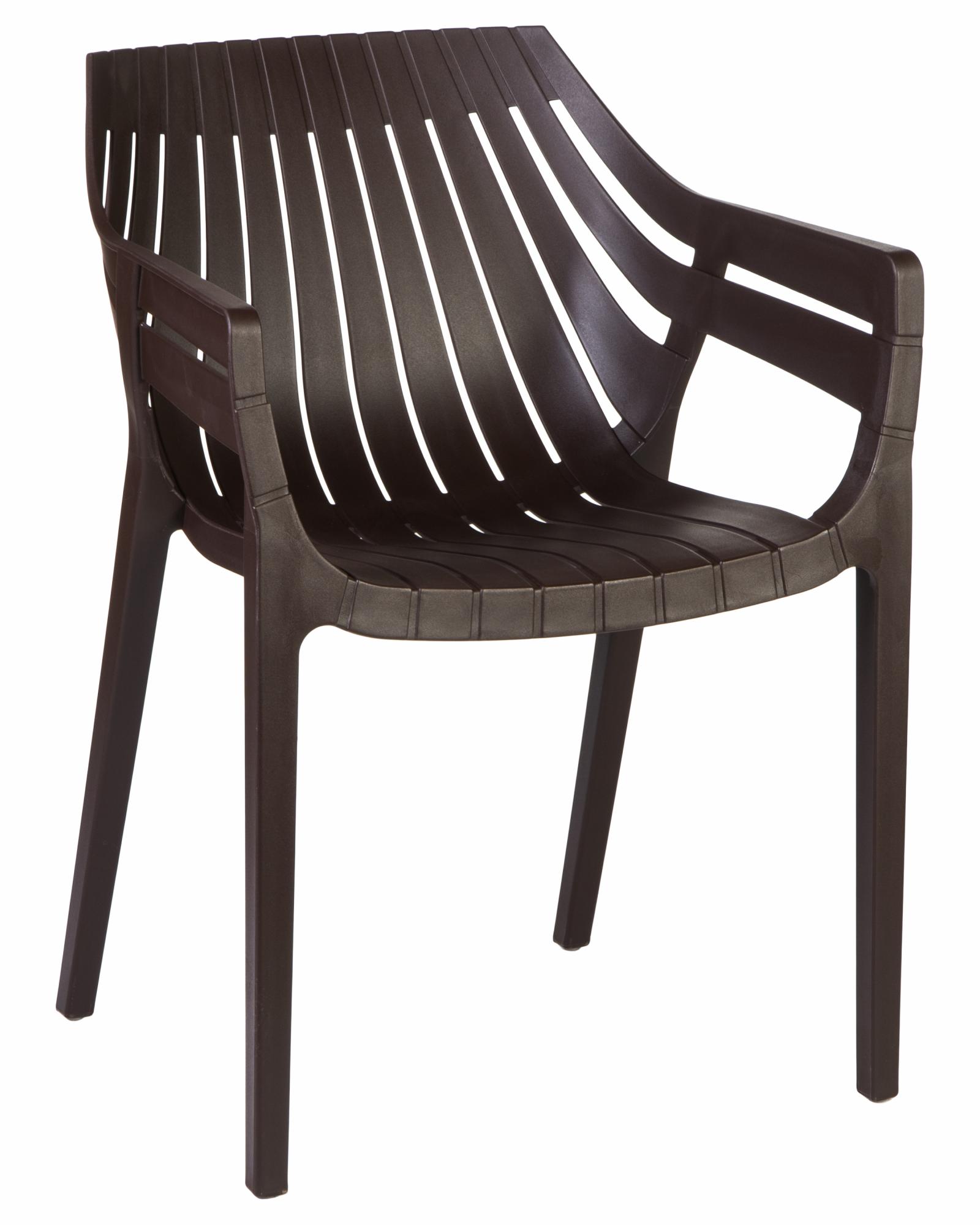 стул садовый пластиковый коричневый