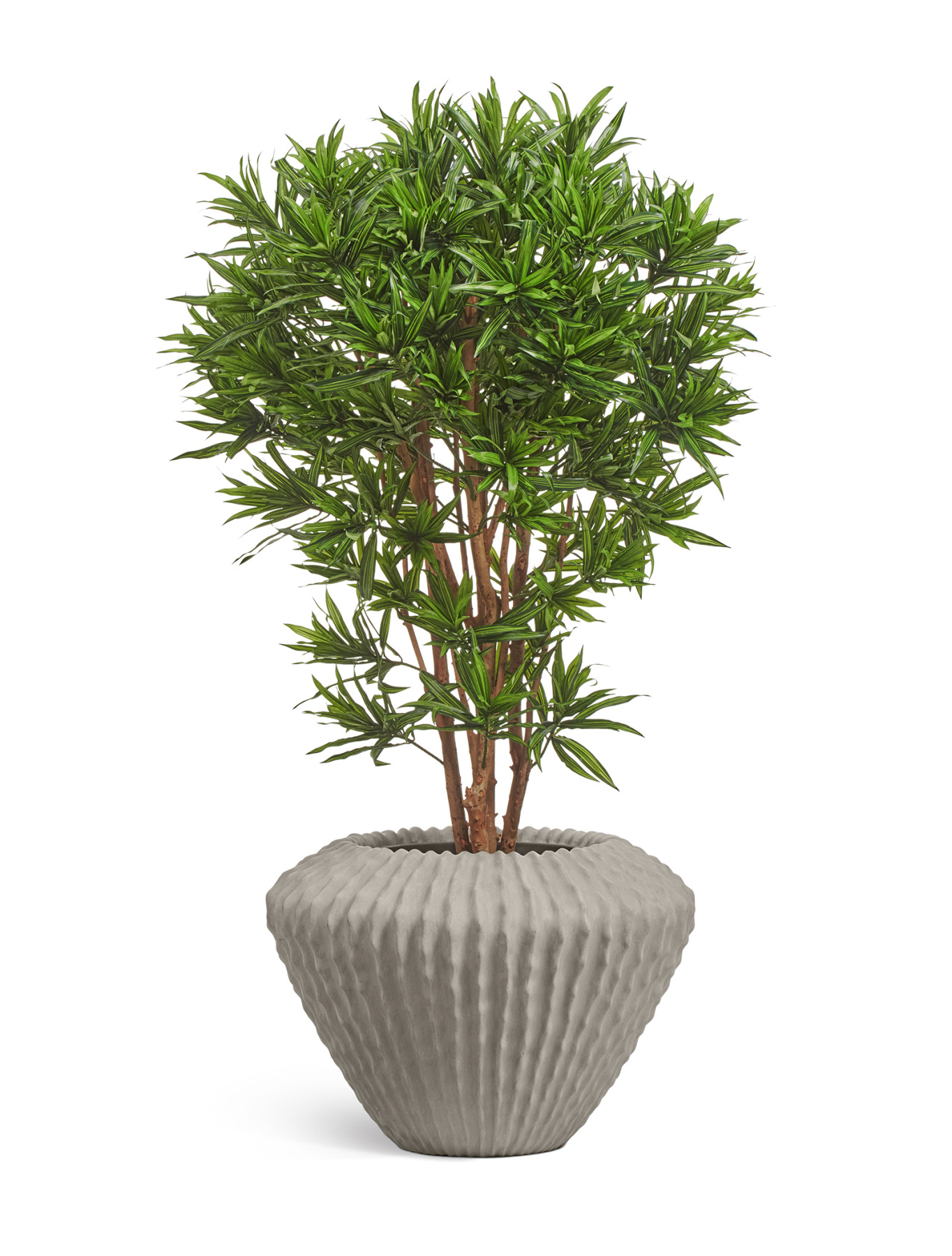 Кашпо TREEZ Effectory Moho Design-конус Белый песок в-50, д-66 см (с большим тех.горшком)