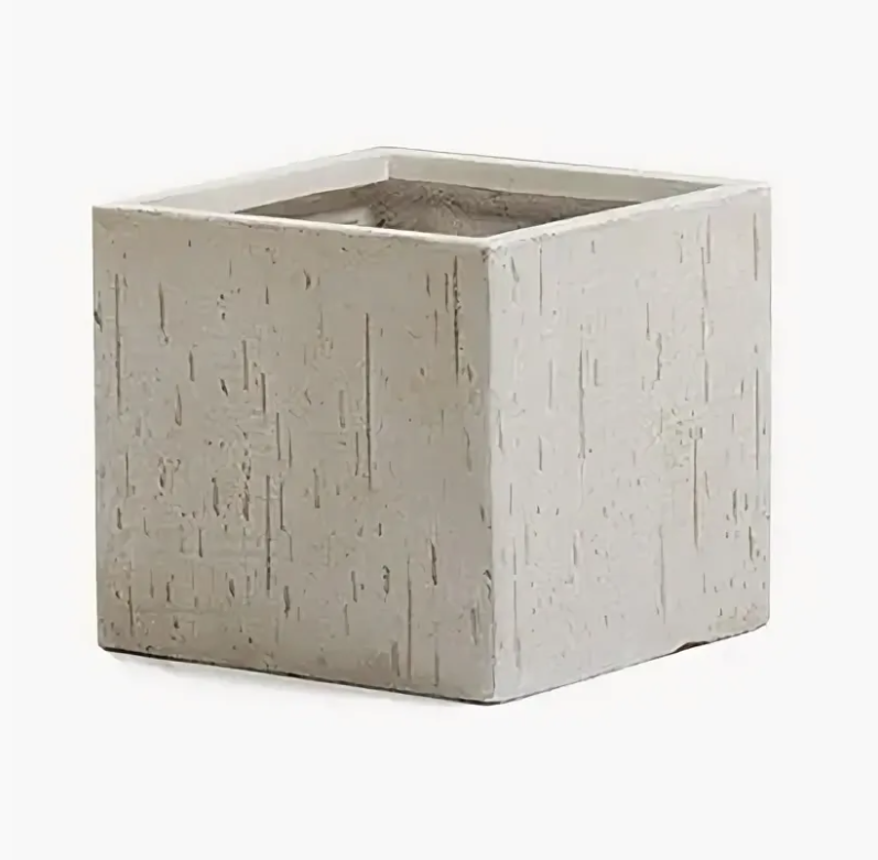 Кашпо TREEZ Ergo Cork Куб Белый песок в-36 см, ш-40х40 см 41.1016-0008-CRS-40