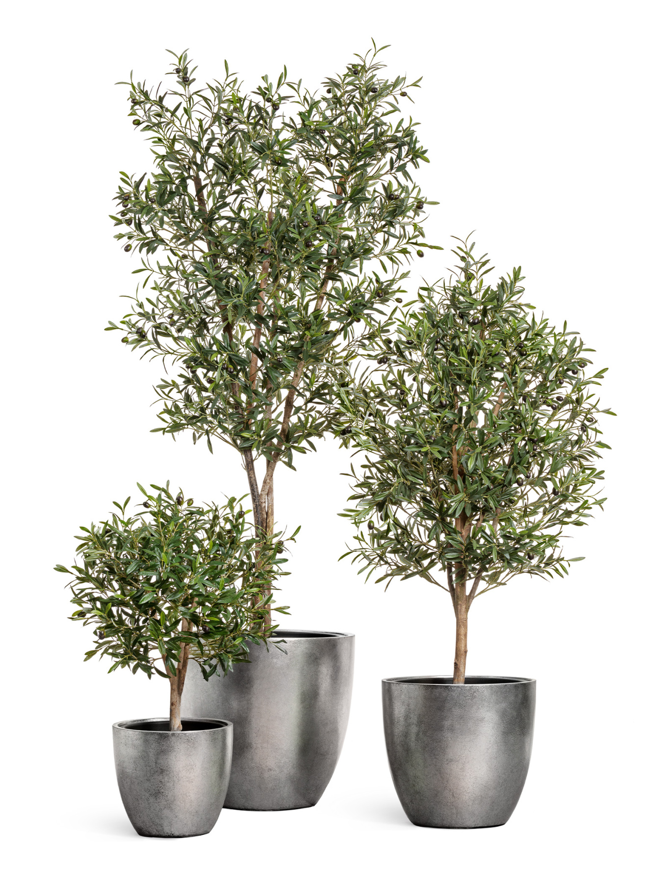 Кашпо TREEZ Effectory Metal Округлый конус Стальное серебро в-37, д-40 см 41.3320-04-031-DSL-40