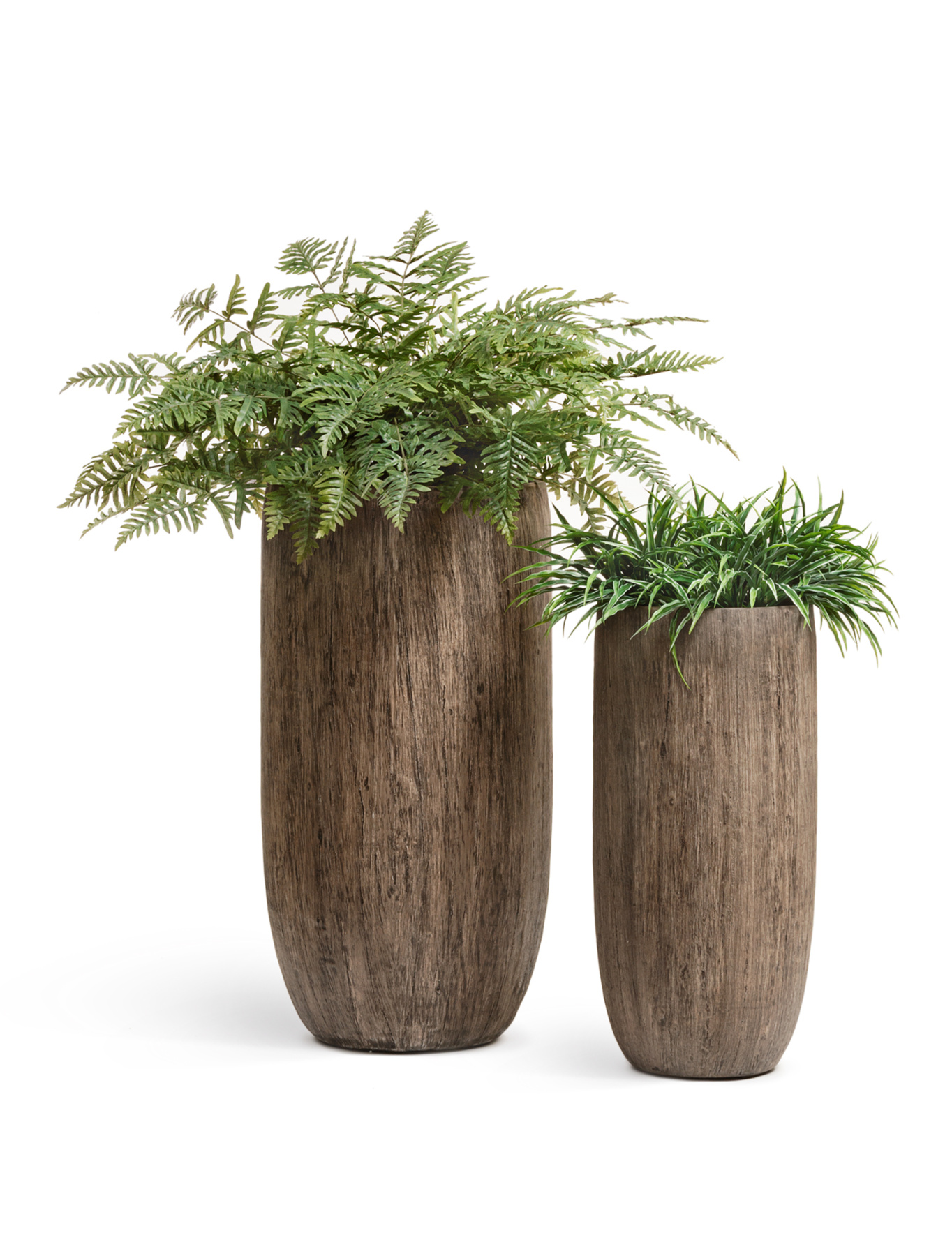 Кашпо TREEZ Effectory Wood Высокий округлый конус Светлый дуб в-65 см, д-30 см 41.3317-03-011-WB-65