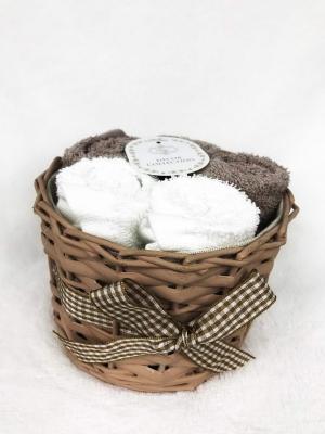 Набор махровых полотенец для рук Риола (кофе) 30х30 см (5шт)