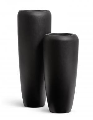 Кашпо TREEZ Effectory Black Stone Высокий конус Design Антрацит в-75 см, д-34 см 1/1 41.33-12-23-094-BLCK-075