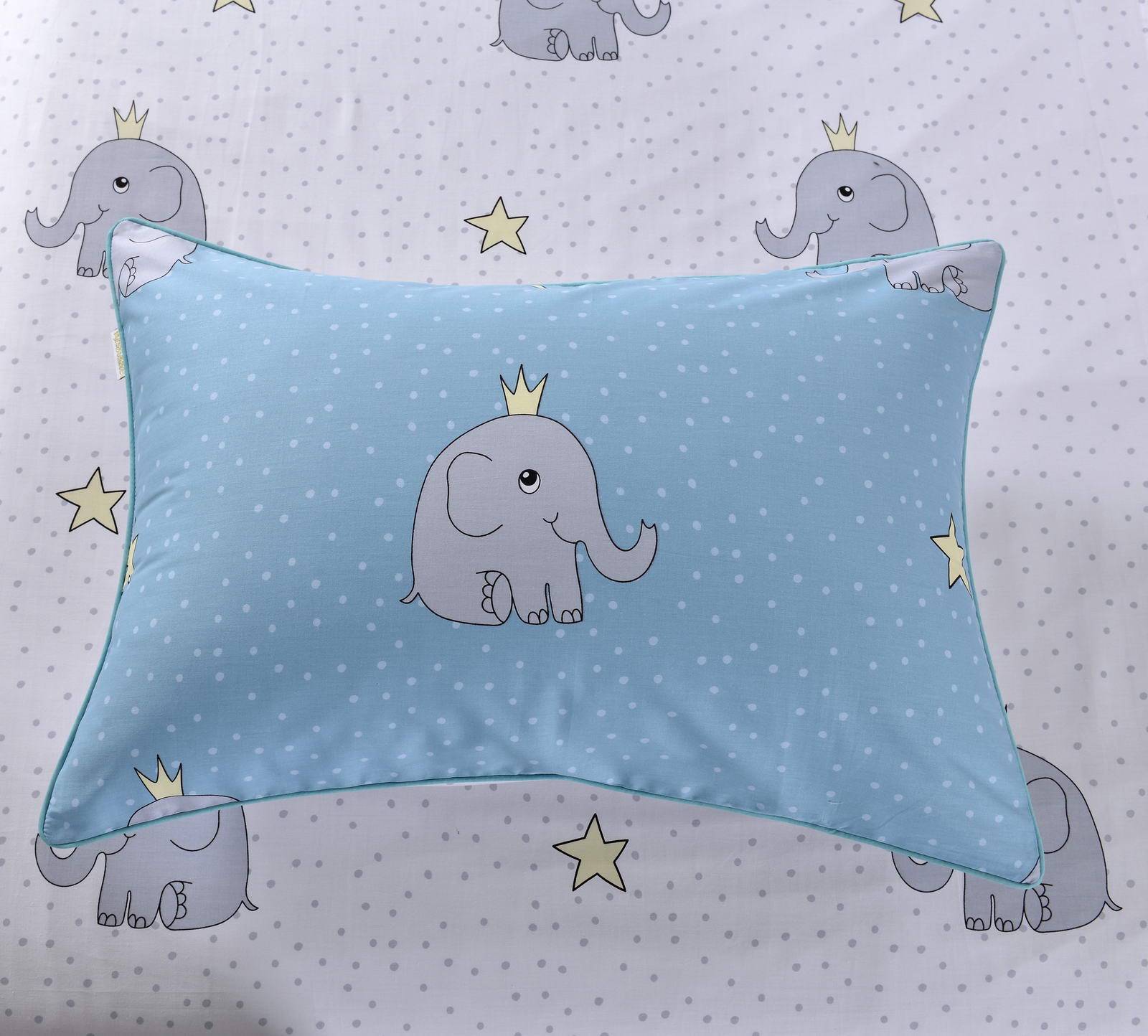 Детский комплект постельного белья Слон (голубой)