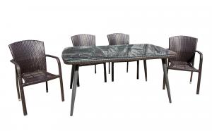 Набор мебели Амиго 2  (Стол Ливорно 2уп. + 4 стула Амиго), Т-521/Y-352