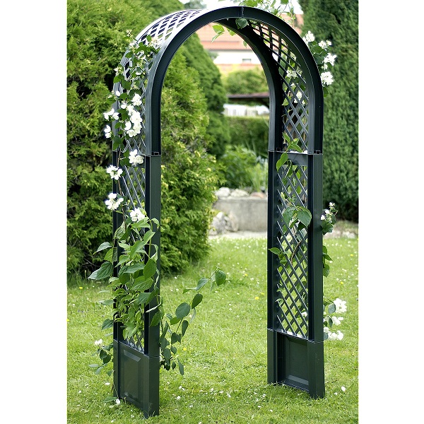 Садовая арка с штырями для установки, зеленая 37903
