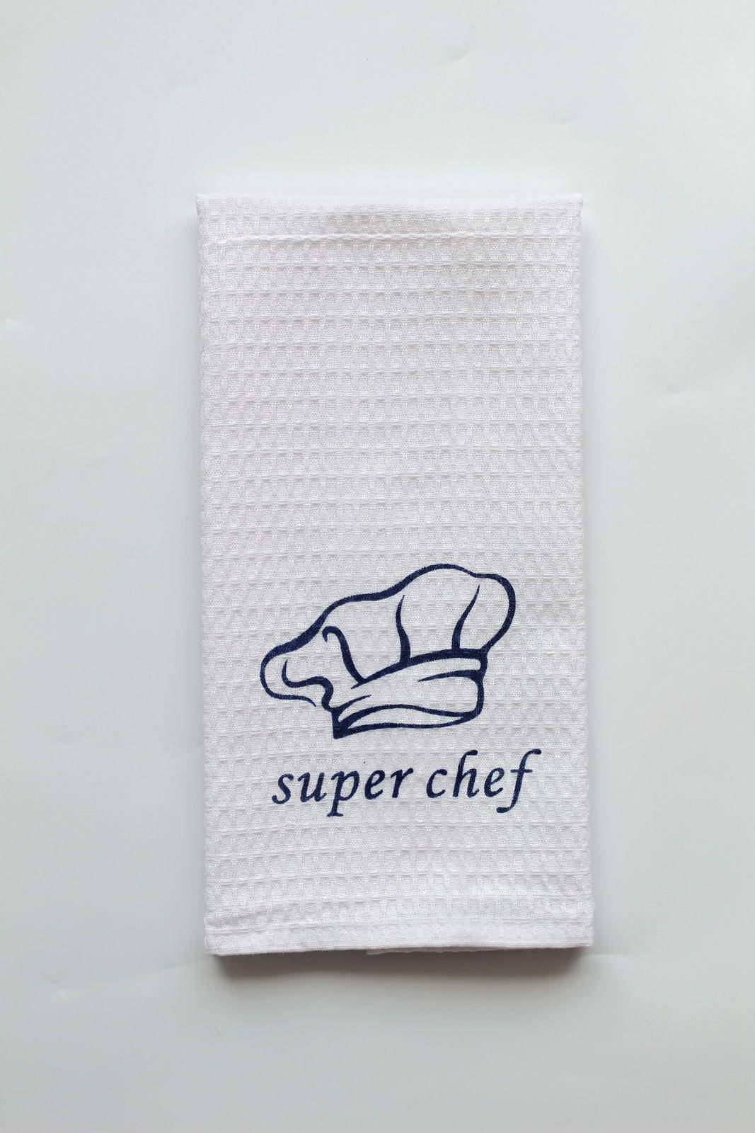 Набор для кухни из прихватки варежки и полотенца Chef (голубой)