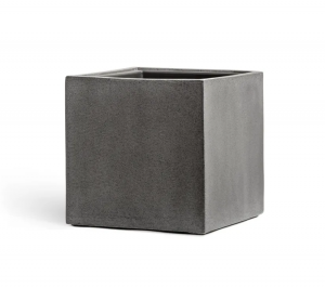 Кашпо TREEZ Effectory Beton Куб Тёмно-серый бетон 30х30х30 см (без технич.кашпо) 41.3317-02-005-GR/XL-30