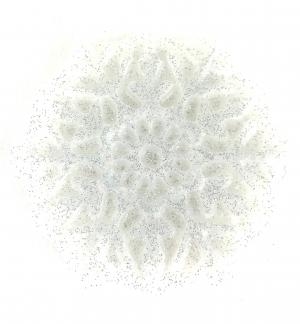 Мыло ручной работы Снежинка с глиттером 8х8х1,8 см, 90гр
