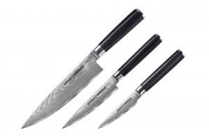 Набор из 3 ножей "Samura DAMASCUS" (10 21 85) G-10 дамаск 67 слоев SD-0230/K 118253SMR