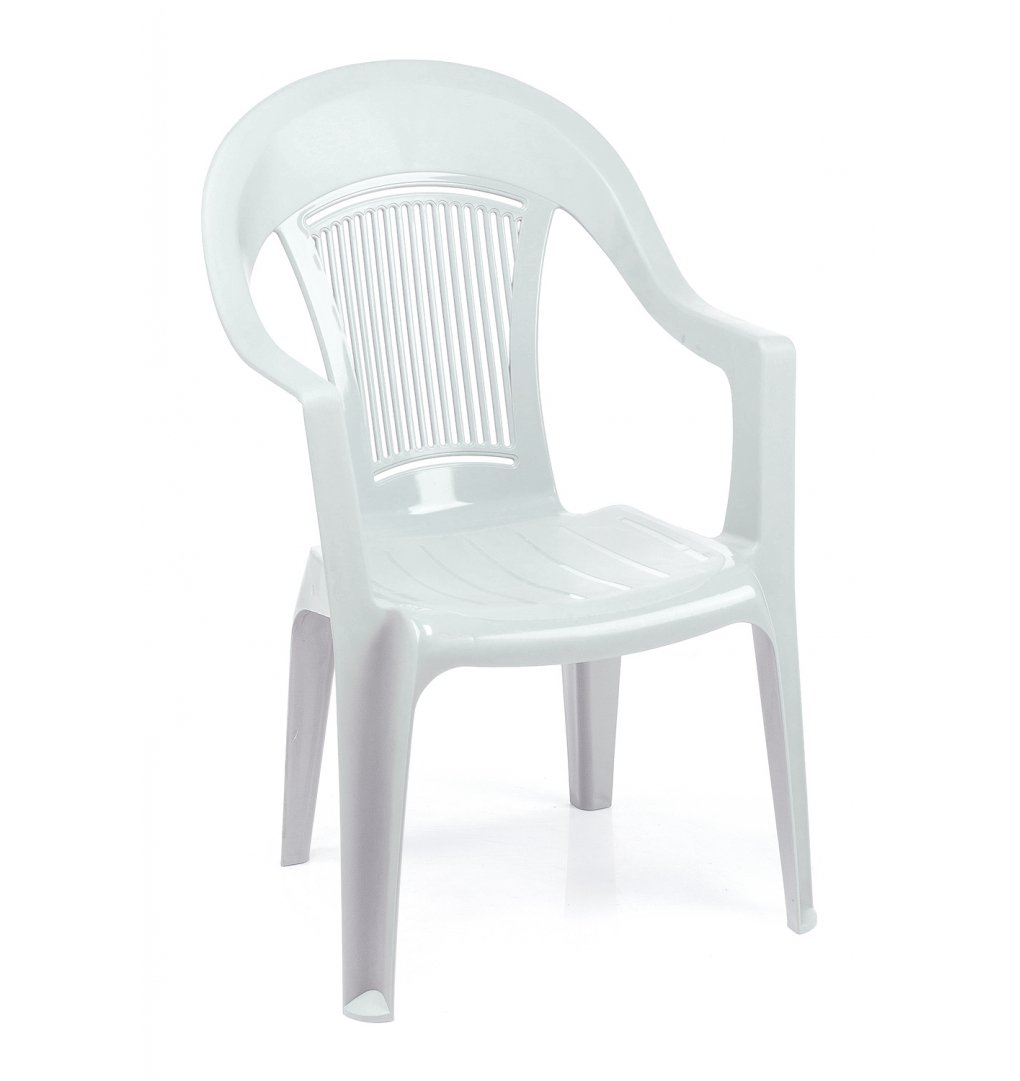 кресло с пластиковым сиденьем и спинкой