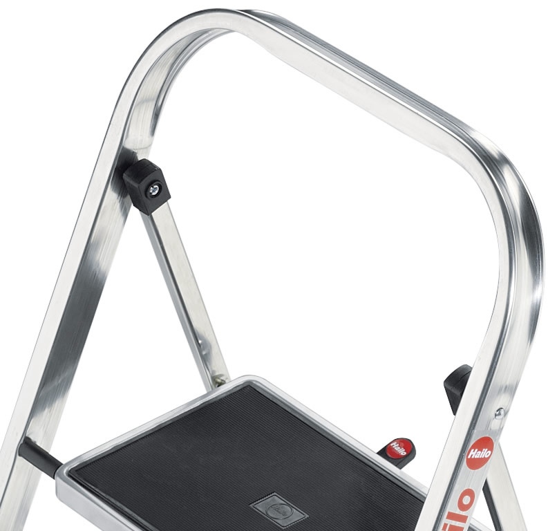 Стремянка сталь+алюминий K60 StandartLine 3 широкие ступени с ковриком Hailo, 4393-801