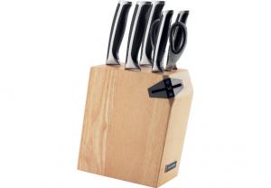 Набор из 5 кухонных ножей, ножниц и блока для ножей с ножеточкой, NADOBA, серия URSA 722616 117727NDB