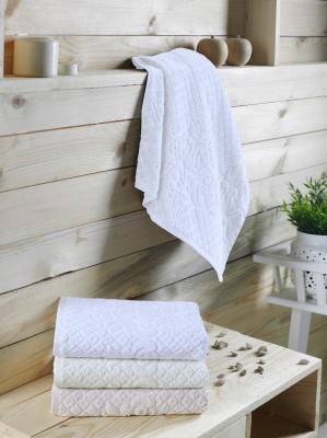 Махровое полотенце для лица DIVA (белая) 50х90 см жаккард