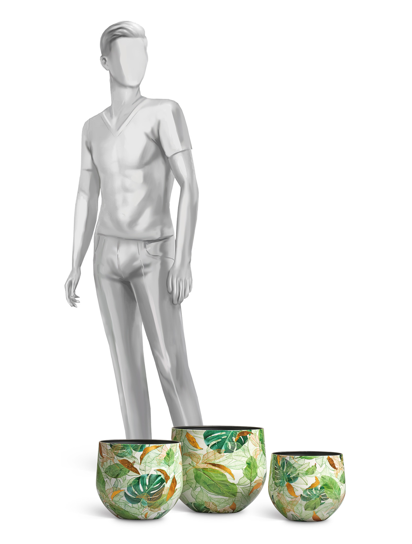 Кашпо TREEZ Effectory Savage Garden Чаша Botanical в-29 см, д-33 см