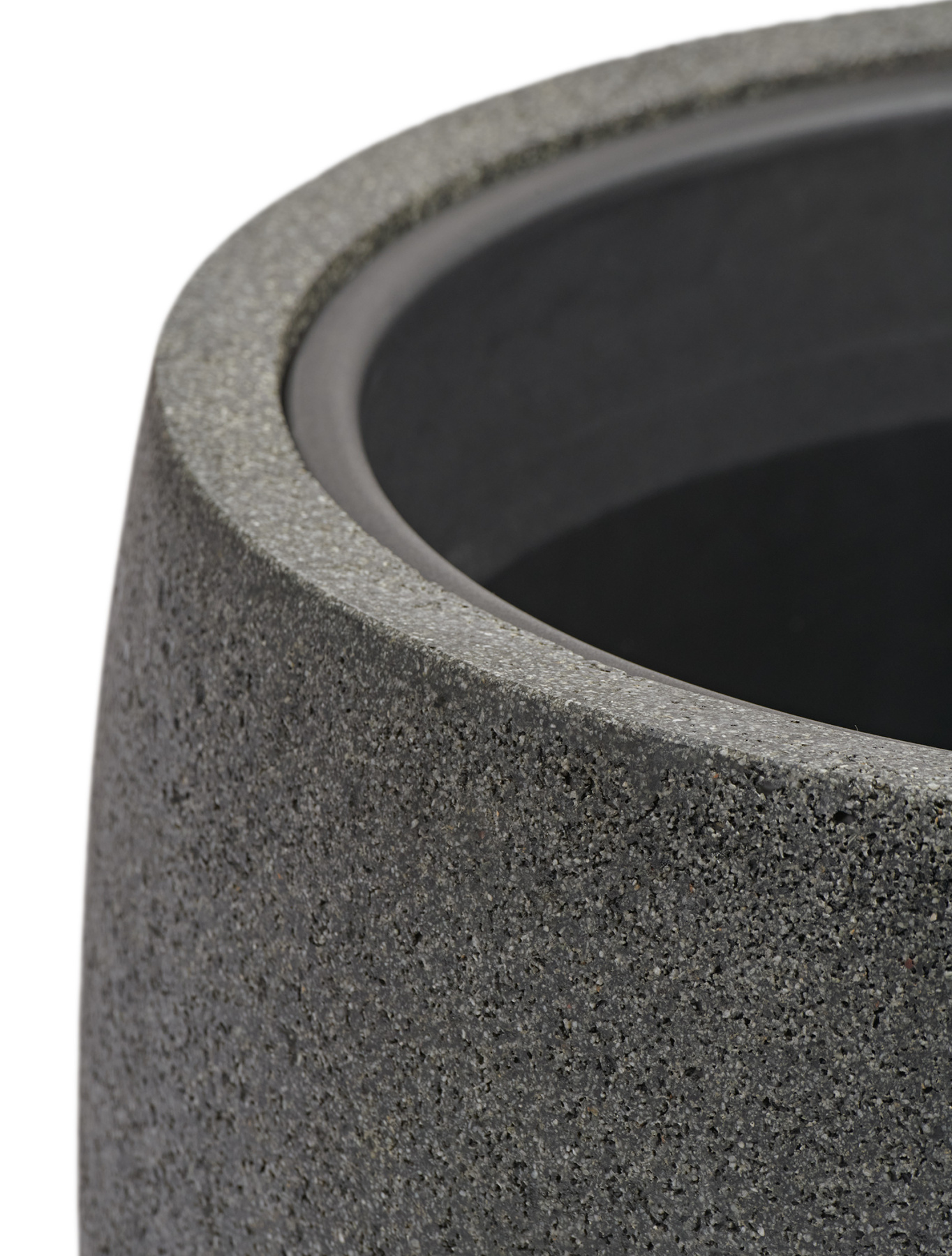 Кашпо TREEZ Effectory Stone Высокая чаша Тёмно-серый камень в-85, д-55 см 41.33-01-24-118-GR-85