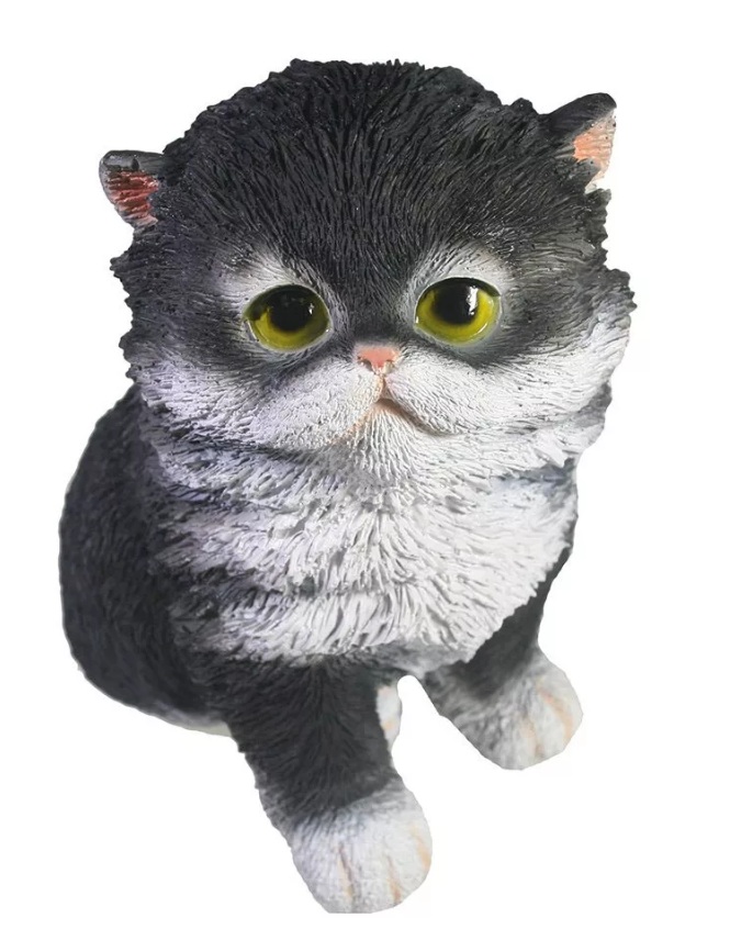Садовая фигура Котенок (черный) L16W11H16, 713735/F742