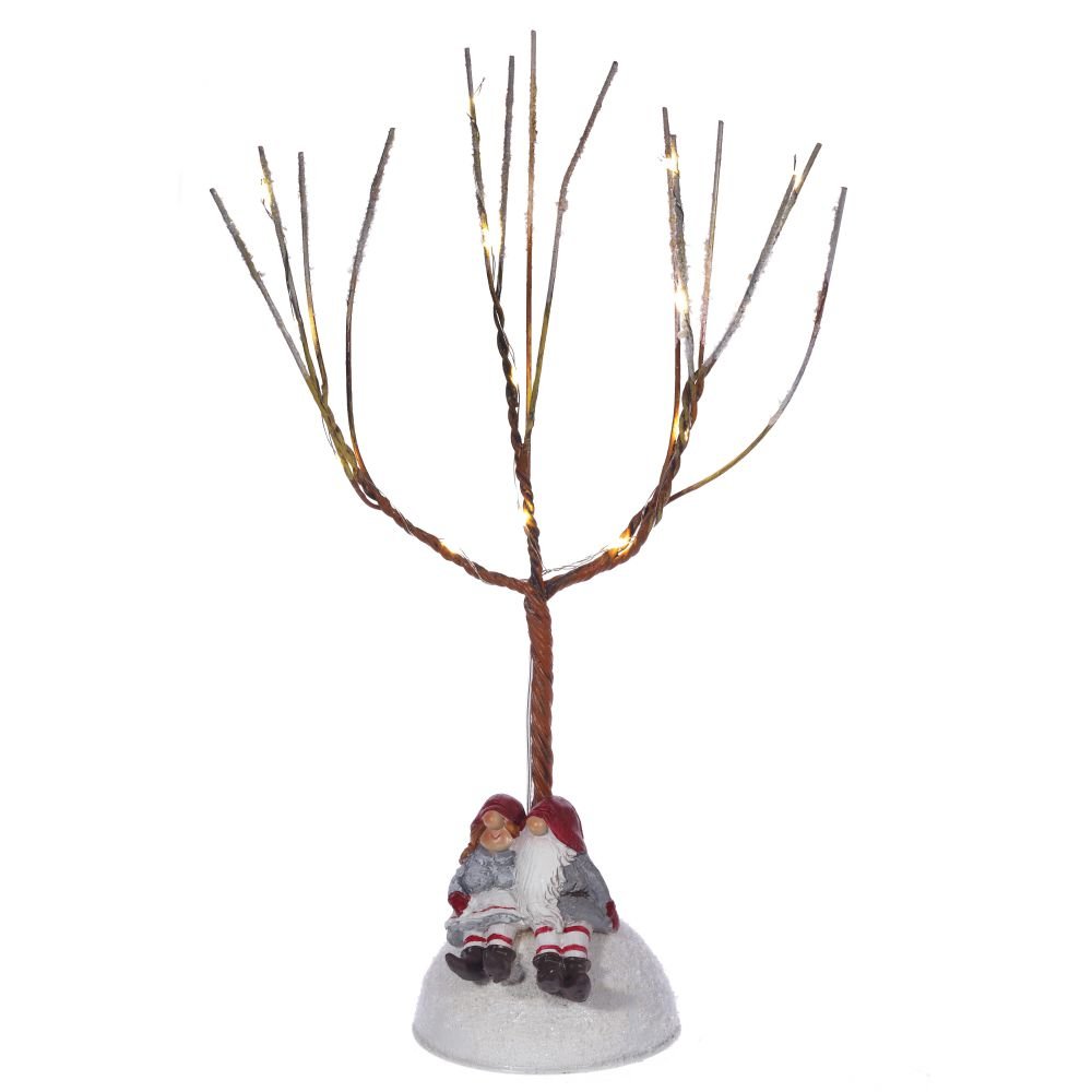 Фигурка декоративная  с подсветкой "Гномы под деревом", L36 W25 H35 см (2хААА, не прилаг.) 721091