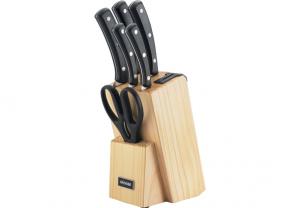 Набор из 5 кухонных ножей и блока для ножей с ножеточкой, NADOBA, серия HELGA 723016 117720NDB