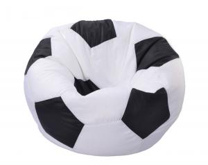 Кресло -мешок Мяч оксфорд, белый, черный КМ675-МТ003