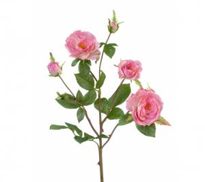 Роза Вайлд ветвь розовая в-41 см 3цв,3бут 24/144 30.0613111PK
