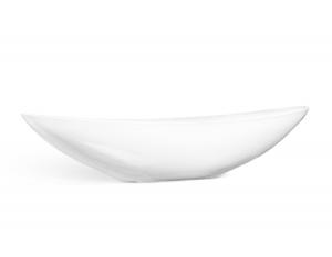 Кашпо-ваза TREEZ Effectory Gloss Лодка длинная Белый глянцевый лак  в-20 см, ш-18 см, д-90 см 4/4 41.3321-05-053-WH-20/90