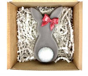 Мыло ручной работы Символ Нового Года 2023 "Кролик-девочка" в подарочной упаковке с открыткой 100гр