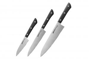 Набор ножей 3 в 1 "Samura HARAKIRI" 11 23 85 коррозионно-стойкая сталь ABS пластик SHR-0220B/A 118259SMR