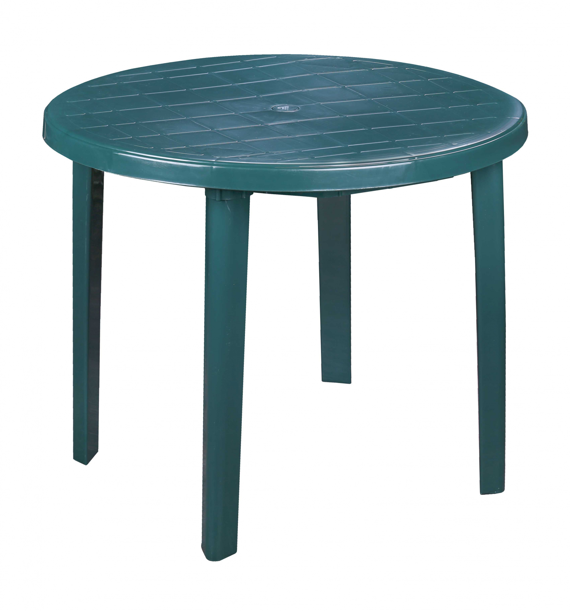 Стол пластиковый круглый 900х900х750 зеленый