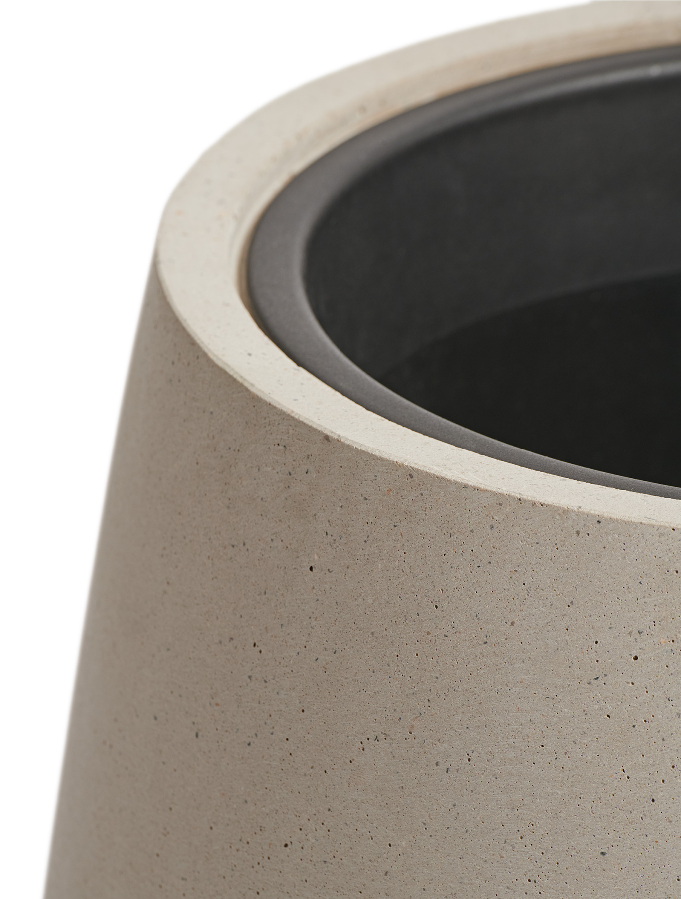Кашпо TREEZ Effectory Beton Design-Чаша Белый песок в-50 см, д-49 см