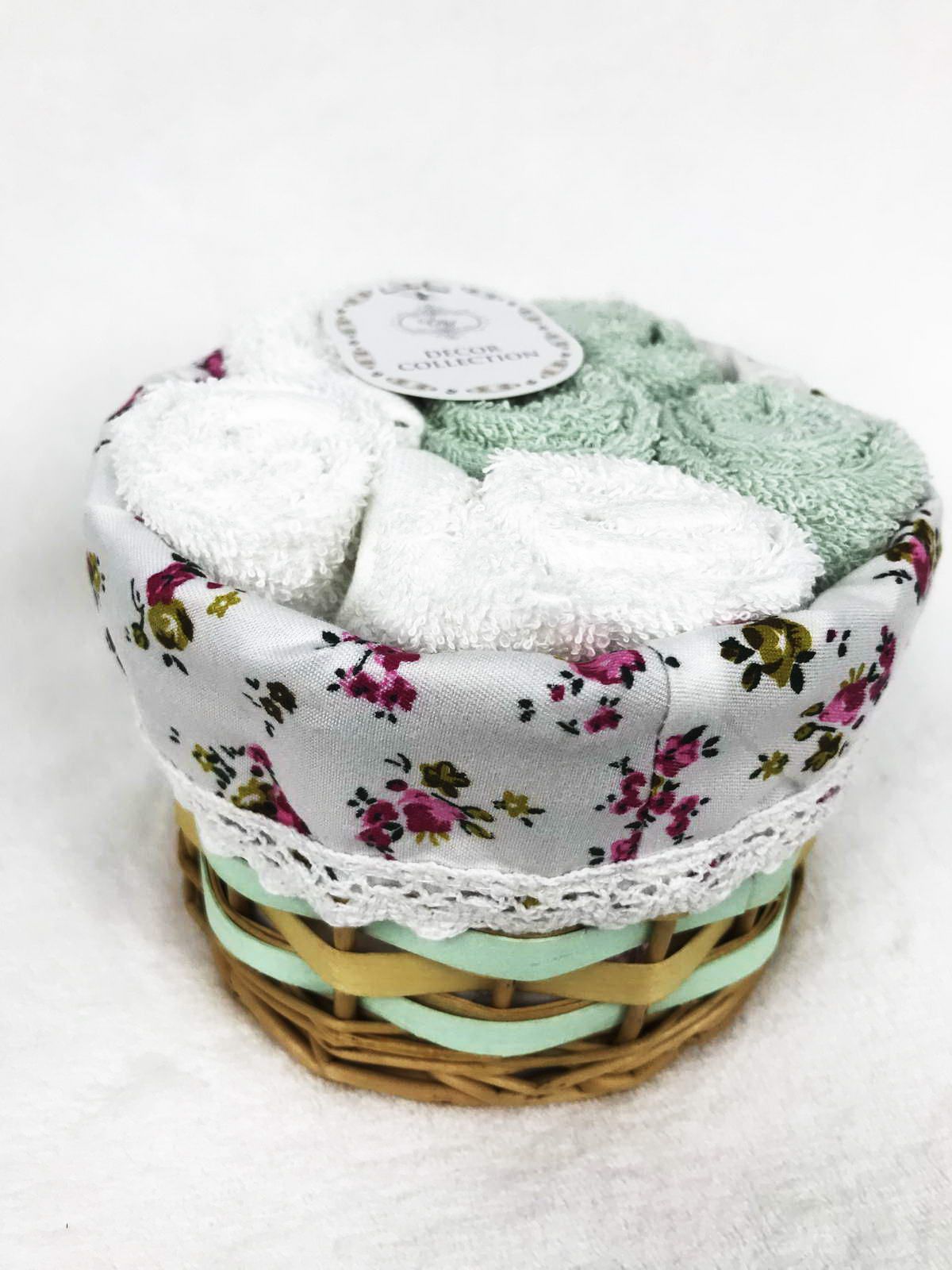 Набор махровых полотенец для рук Евита (бирюза) 30х30 см (6шт)