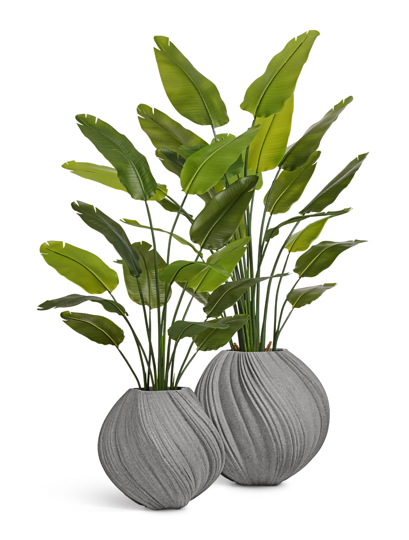 Кашпо-ваза TREEZ Effectory Dune Сферическая Design-ваза Дымчато-серый песок д-65 см, в-60 см 1/1