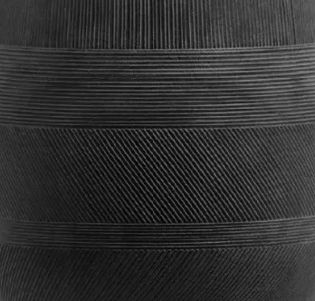 Кашпо TREEZ ERGO Graphics Высокая округлая чаша Чёрный графит в-54 см, д-34 см 41.1020-0045-BLW-54