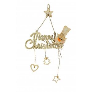 Изделие декоративное подвесное "Счастливого Рождества", L18 W3 H28 см, 2в. 235702