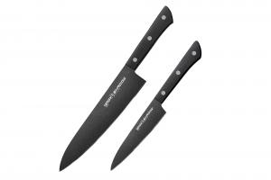 Набор из 2 ножей "Samura SHADOW" с покрытием Black-coating (21 85) AUS-8 ABS пластик SH-0210/A 118348SMR