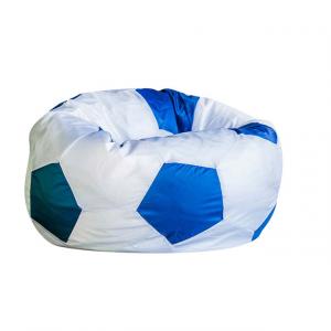 Кресло -мешок Мяч оксфорд, белый, голубой КМ675-МТ001