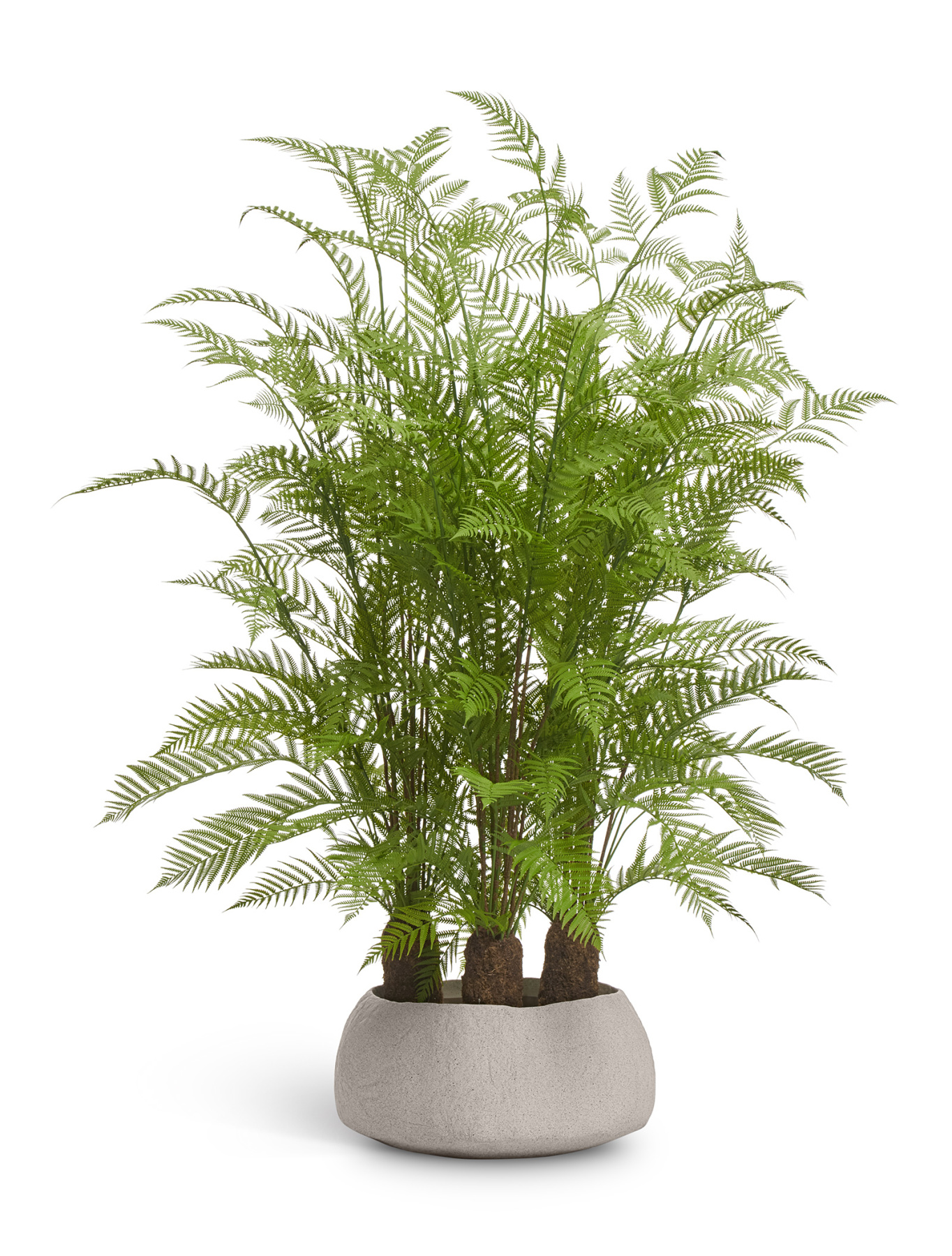 Кашпо TREEZ Effectory Organic Низкая чаша Белый песок д-39 см, в-21 см