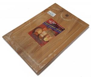 Доска разделочная деревянная "Канавка" малая 300х220х18 см КБ-004/09-2