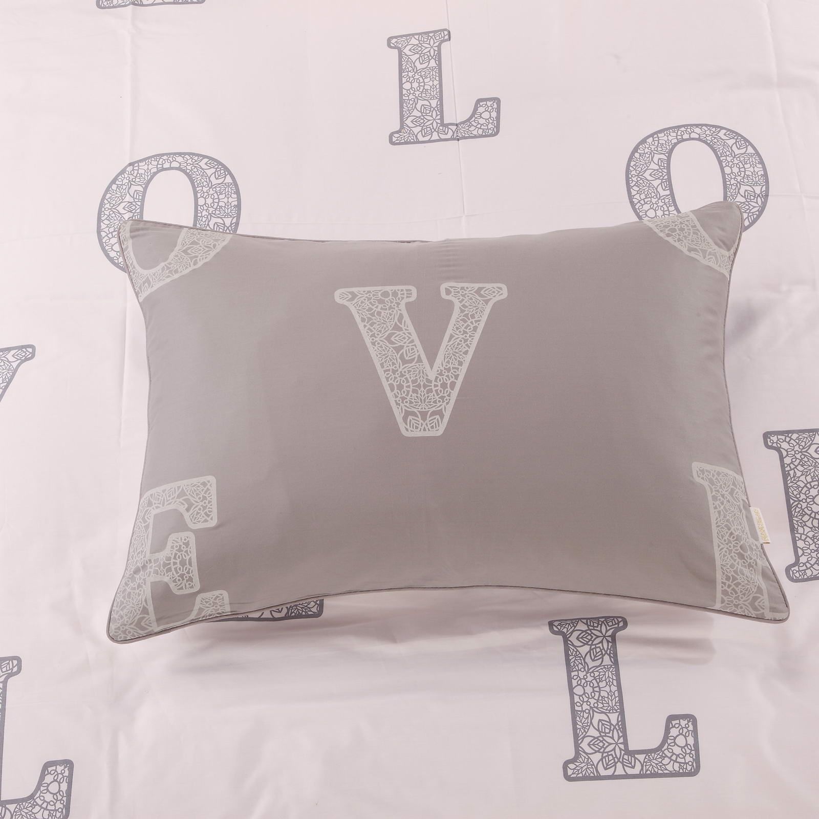 Детский комплект постельного белья Love (серый)