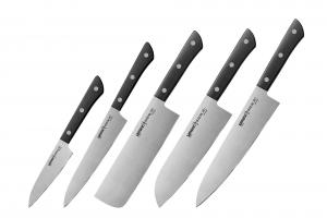 Набор ножей 5 в 1 "Samura HARAKIRI" 1123438595 коррозионно-стойкая сталь ABS пластик SHR-0250B/K 118136SMR