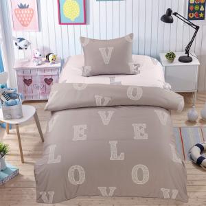Детский комплект постельного белья Love (серый)