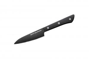 Нож кухонный "Samura SHADOW" овощной с покрытием Black-coating 99 мм AUS-8 ABS пластик SH-0011/A 118467SMR