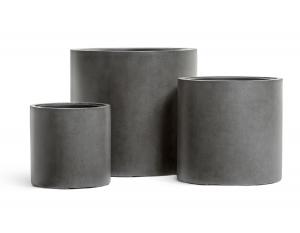 Кашпо TREEZ Effectory Beton Цилиндр Тёмно-серый бетон в-31 см, д-31 см 41.3320-02-028-GR-31