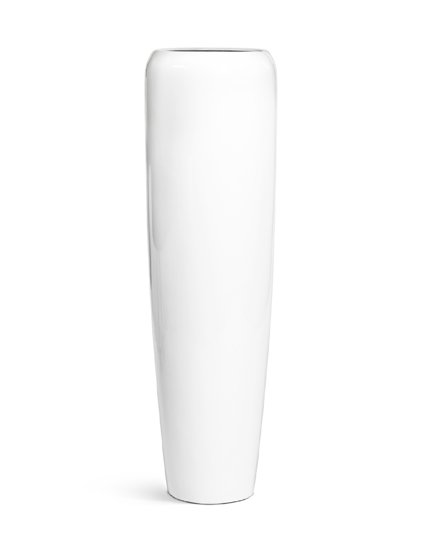 Кашпо TREEZ Effectory Gloss Высокий конус Design Белый глянцевый лак в-75 см, д-34 см 1/1 41.3320-05-036-WH-075