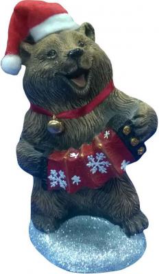 Фигура "Медведь с гармошкой новогодний"  Ф088